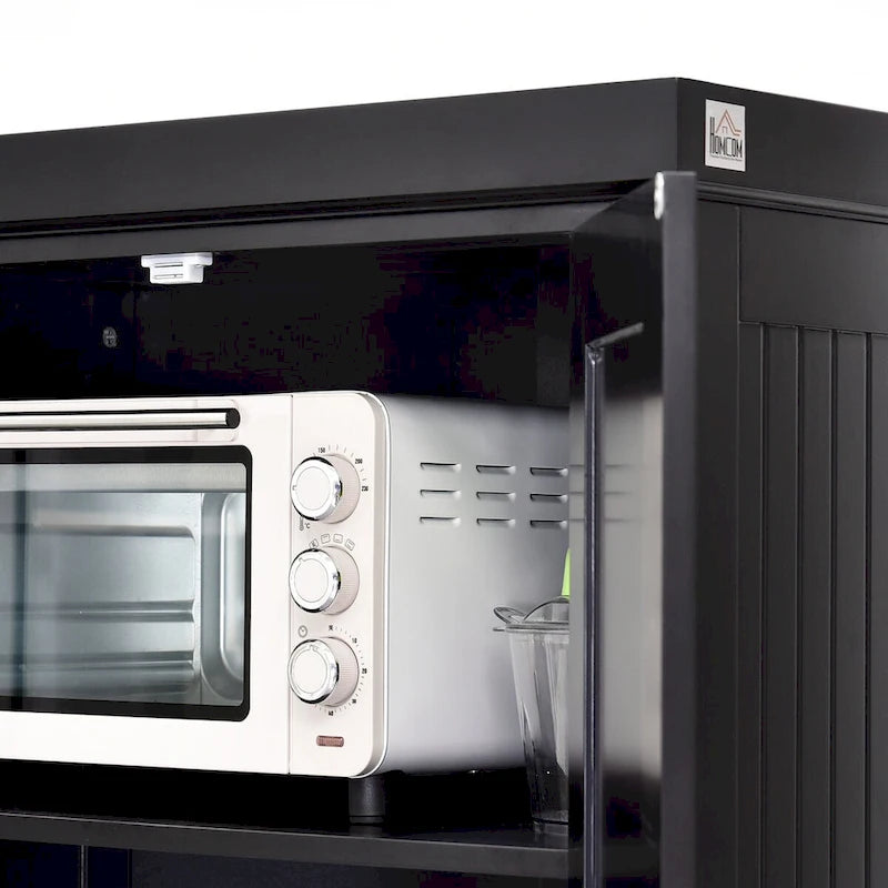 Meuble de rangement pour garde-manger de cuisine 72, armoire autoportante traditionnelle avec 4 portes et 3 étagères réglables, grand tiroir central