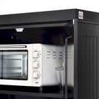 Meuble de rangement pour garde-manger de cuisine 72, armoire autoportante traditionnelle avec 4 portes et 3 étagères réglables, grand tiroir central