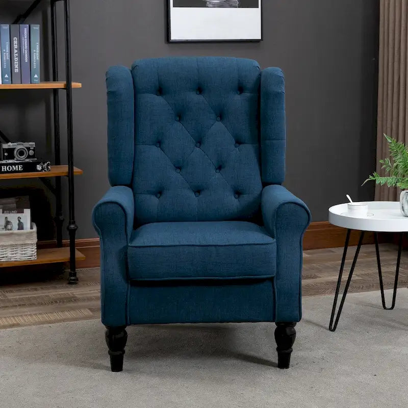 Fauteuil d'appoint à dossier haut et ailes