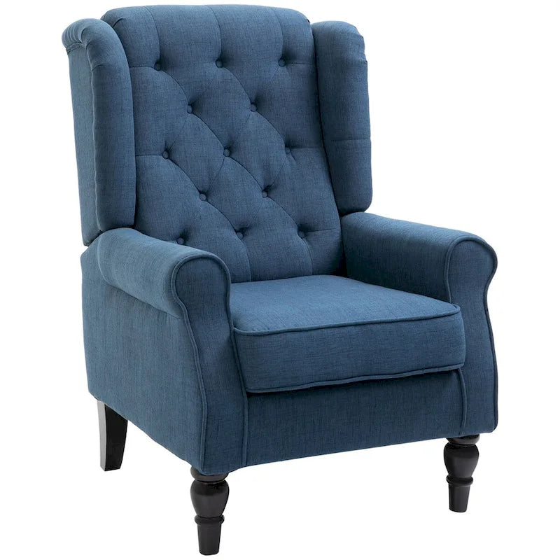 Fauteuil d'appoint à dossier haut et ailes