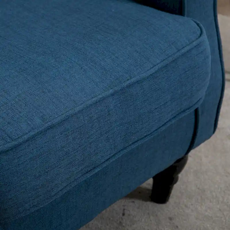 Fauteuil d'appoint à dossier haut et ailes