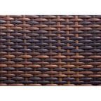 Ohana Outdoor Patio 2 Piece Mixed Brown Wicker Chaise Lounge Set - No Assembly