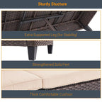 LIVOOSUN 8-Piece Patio Brown Rattan Furniture Conversation Sofa Sets