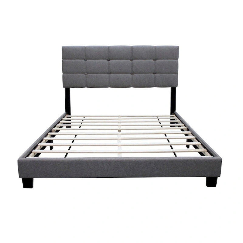 Cadre de lit rembourré ajustable Queen Size Élégant, durable et résistant à la saleté, pas besoin de matelas à ressorts encombrants